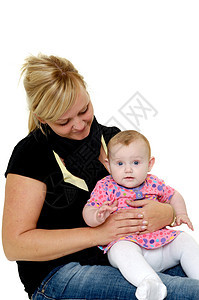 母亲和婴儿童年快乐感情孩子白色女士乐趣喜悦幸福压痛图片