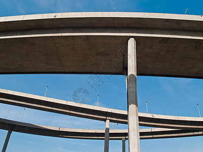 高速公路天空工业路口建筑蓝色风景戒指工程运输场景图片