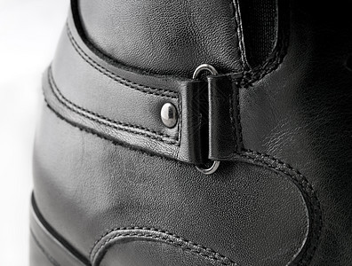黑人男子皮鞋皮革男性焊接正装奢华衣服橡皮黑色鞋带靴子图片