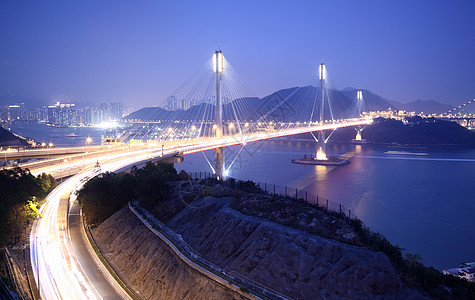 廷九桥地标建筑速度天空汽车曲线海洋运输场景旅行图片