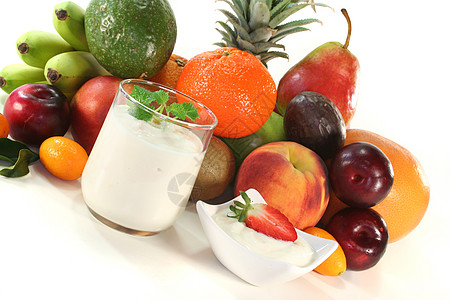水果酸奶烹饪乳制品饮食甜点香蕉奇异果柚子维生素浆果橘子图片