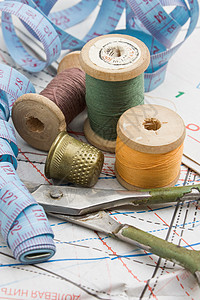 缝线织物工具维修剪刀棉布环形测量缝纫手工裁缝图片