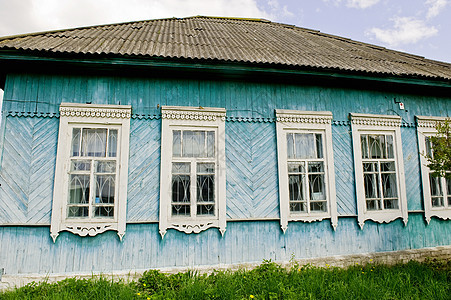 俄罗斯木屋建筑学木头古玩国家花园家具建筑窗户村庄阴影图片