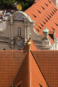 慕尼黑市风景教会旅行大厅地标广场大教堂城市建筑学旅游建筑图片