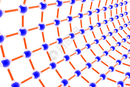 原子在白色上管道网络物理基因小说蓝色技术组织化学品立方体图片