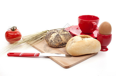 各种面包卷和小圆面包午餐早餐营养棕色谷物产品包子盒子食物厨房图片