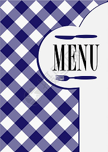 菜单卡设计勺子正方形用具晚宴检查食物烹饪刀具桌子庆典图片