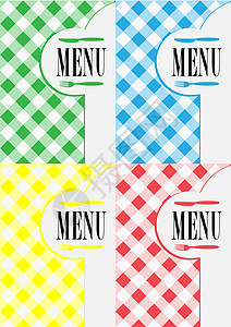 菜单卡设计庆典小酒馆用餐食物检查卡片邀请函勺子茶布午餐图片