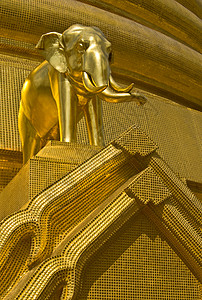 金象建筑学文化金子雕像艺术背景图片