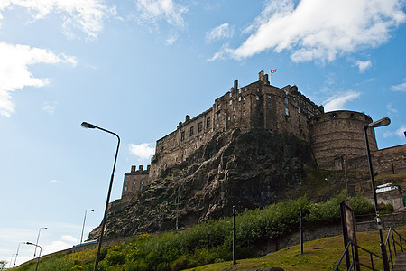 爱丁堡城堡建筑石头建筑学天空遗产王国城市历史爬坡防御图片