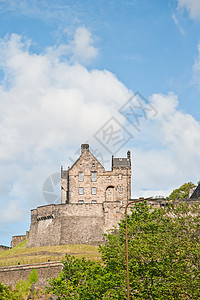爱丁堡城堡石头建筑天空历史爬坡遗产防御建筑学王国城市图片