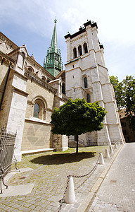 瑞士日内瓦圣彼得教堂瑞士日内瓦旅游大教堂绿色宗教雕像城市雕塑天空新教徒教会图片