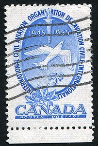 加拿大邮票集邮动物群历史性信封明信片邮戳翅膀组织古董脖子背景