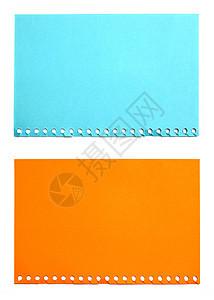 橙色和蓝色纸的空平面图片