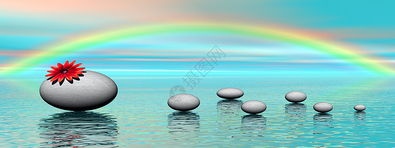 锌石和彩虹图片