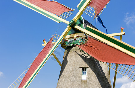 荷兰旅行外观世界建筑学风车位置背景图片
