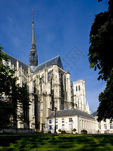 法国阿米恩斯大教堂圣母会 皮卡迪历史性建筑学宗教教会旅行寺庙景点历史教堂外观背景图片