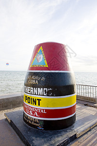 美国佛罗里达州西基西部最南端点标记世界地理旅行邮政位置外观海岸图片