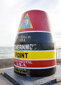 美国佛罗里达州西基西部最南端点标记地理旅行外观海岸世界邮政位置图片