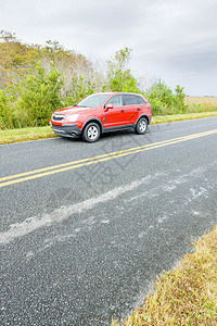 美国佛罗里达州公路上的汽车运输交通公路沼泽地个人红色外观车辆道路交通工具图片
