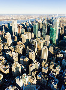 曼哈顿的风景 从帝国大厦 纽约市建筑物城市建筑学旅行鸟瞰图位置世界摩天大楼景观外观图片