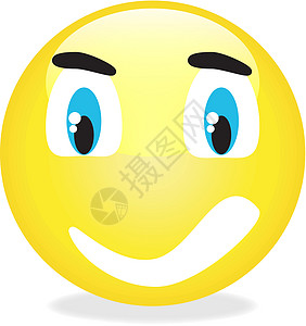 矢量笑脸黄色表情情感卡通片笑声插图绘画符号情绪喜悦电脑徽章图片