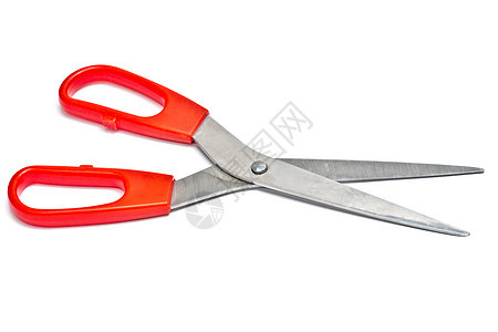 红色处理剪刀金属插条白色工具家庭工作刀具头发夹子园艺图片