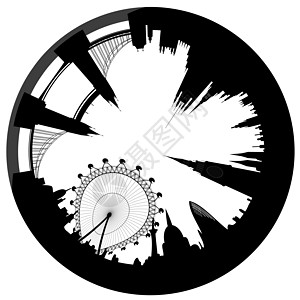 伦敦天线  矢量标识全景钟楼圆顶旅游间断性游戏教会天际地标图片
