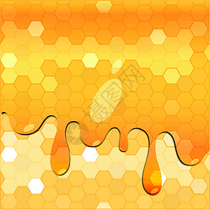 蜂蜜糖浆插图液体蜂窝药品焦糖甜点黄色利润甜蜜背景图片