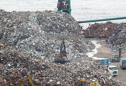 废料场回收利用灰色材料环境垃圾场院子金属机器垃圾填埋场氧化图片