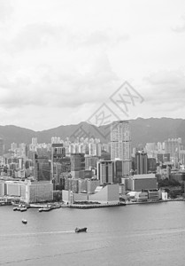 香港 黑白城市码头场景假期玻璃旅行金融顶峰摩天大楼建筑图片