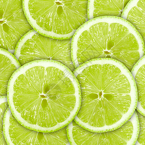 绿色背景摘要 含有石灰片柑橘水果工作室圆圈柠檬食物宏观肉质照片摄影活力图片