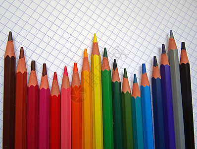 彩色铅笔白色艺术家钢笔工具笔记本课堂案件木头绘画方格图片