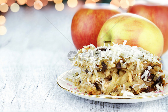 苹果卡塞罗乐Name食品照片桌子焙烤水平皮匠盘子甜点燕麦吃饭图片