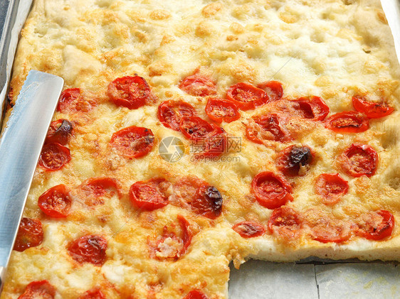 比萨披萨圆形配料食物图片