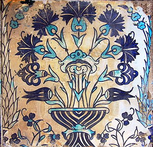 平铺脚凳装饰制品风格建筑学陶瓷火鸡古董蓝色石头图片