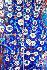平铺手工艺术历史装饰建筑学脚凳制品马赛克蓝色风格图片