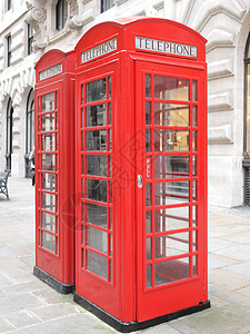 伦敦电话箱王国电话地标红色英语盒子背景图片