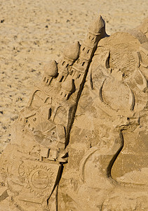 沙沙城堡摄影钟楼晴天纪念碑圆顶雕塑海滩太阳建造高清图片