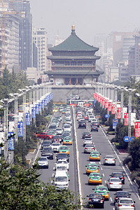 中国习安市中心的贝尔塔窗户衬套工作公园建筑学旅行历史建筑物文化市中心图片