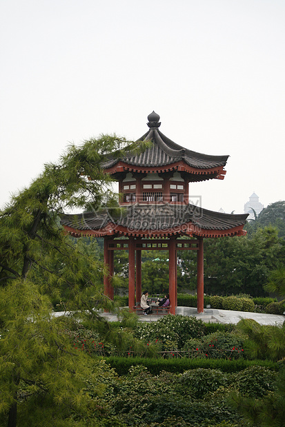 中国习安市中心野鹅塔外观旅行衬套建筑风格烟雾建筑学文化历史工作市中心图片