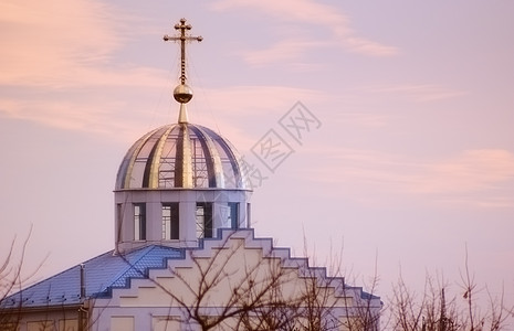 圆顶风景大教堂教会白色宗教精神建筑学投影仪天空日落背景图片