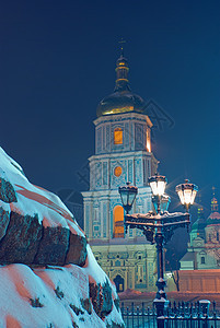苏菲夫斯卡雅广场寺庙建筑学金子金属上帝天空祷告教会正方形灯柱图片