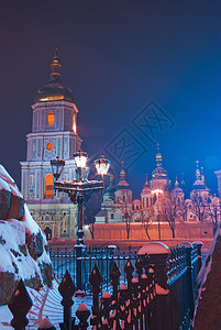 苏菲夫斯卡雅广场金子正方形天空历史寺庙宗教上帝天堂柱子背光图片