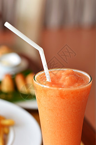 热带滑雪木瓜水果甜点饮食果汁生活食物营养玻璃活力图片