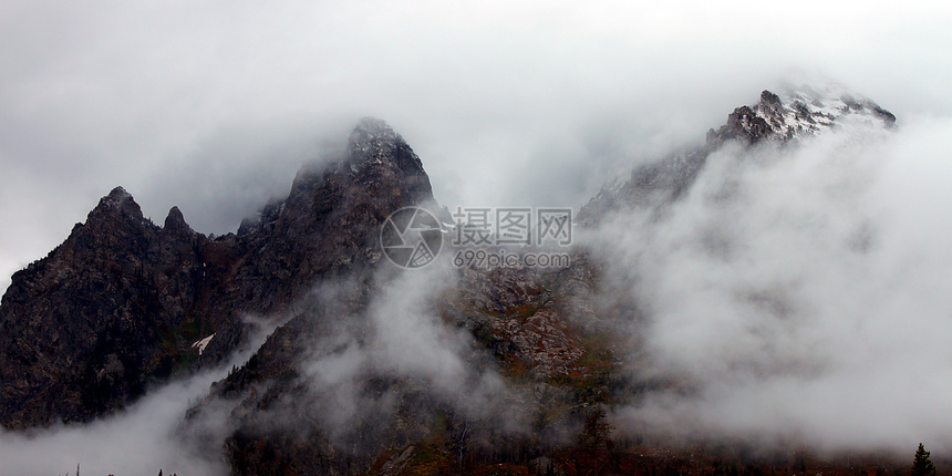 泰顿山脉怀俄明州生态荒野风景顶峰天气悬崖旅行场景绿地公园图片