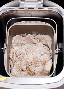 在家做面包粮食工作室白色营养小麦美食糖类面团机器饮食图片