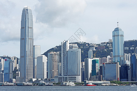 城市香港摩天大楼天空文化港口金融景观全景办公室旅游旅行背景