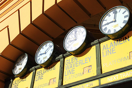 澳洲墨尔本Flinders街车站入口处 澳大利亚墨尔本旅行城市蓝色电车天际铁路地标正方形办公室运输图片
