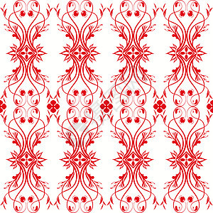 无缝花纹蝴蝶白色墙纸绘画插图红色叶子创造力条纹装饰背景图片
